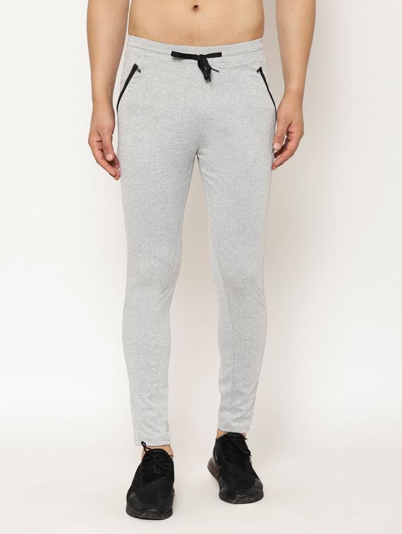grey solid full length track pant - 17461283 - Zoom Image - 1