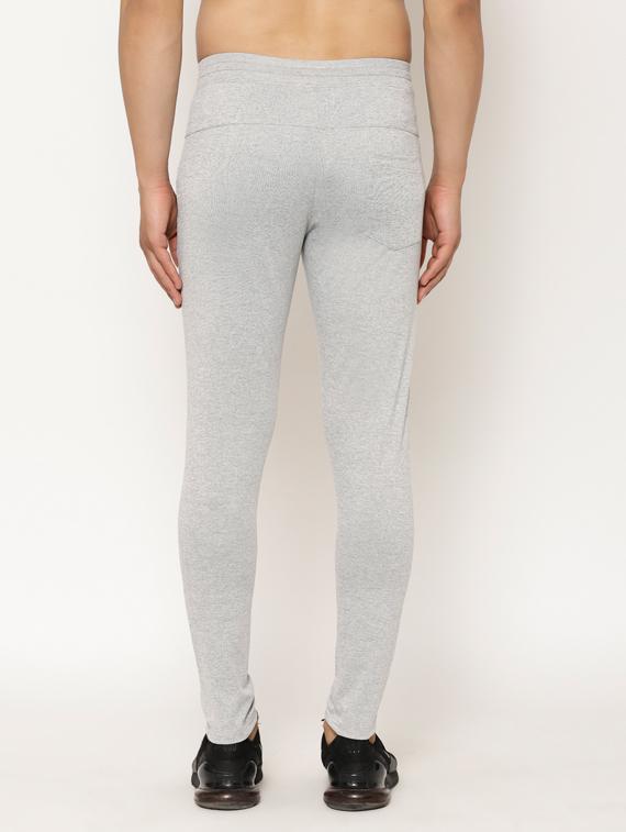 grey solid full length track pant - 17461283 - Zoom Image - 3