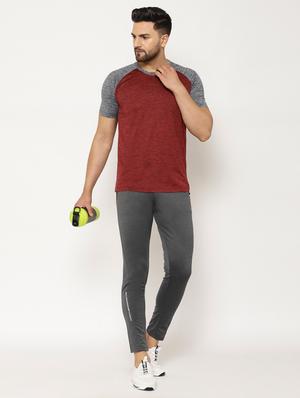 grey solid full length track pant - 17461286 - Standard Image - 4