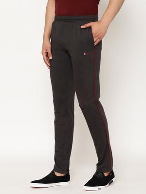grey side striped full length track pant - 17461295 - Standard Image - 2