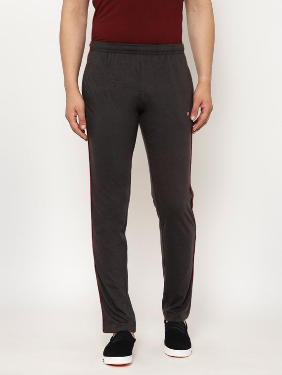grey side striped full length track pant - 17461295 - Zoom Image - 1