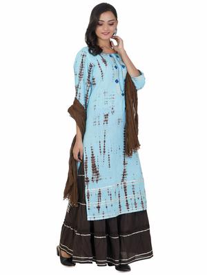 printed straight kurta - 17461302 - Standard Image - 2