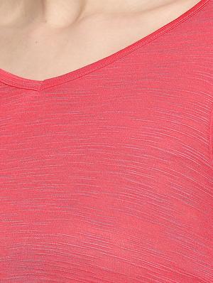 v-neck high low tee - 17461389 - Standard Image - 5
