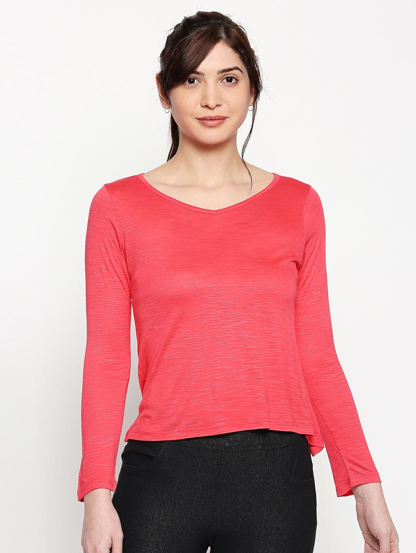v-neck high low tee - 17461389 - Zoom Image - 1