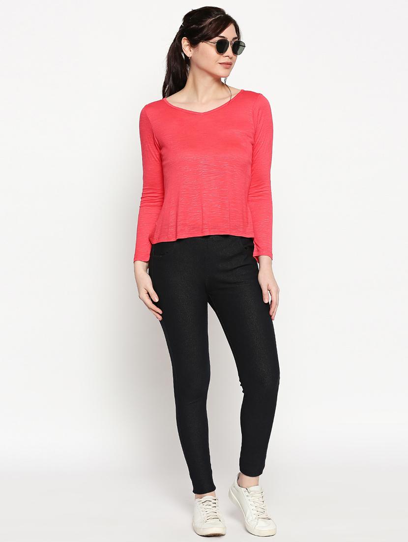 v-neck high low tee - 17461389 - Zoom Image - 4