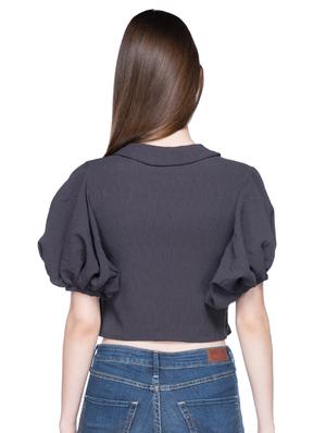 grey polyester regular top - 17461487 - Standard Image - 2