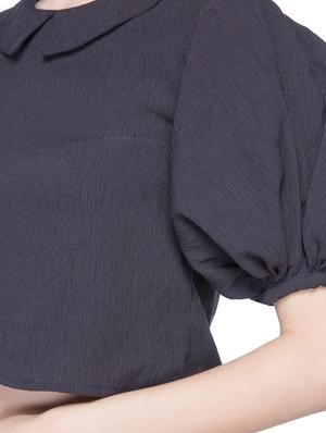 grey polyester regular top - 17461487 - Standard Image - 3