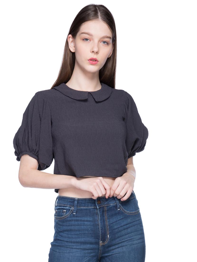 grey polyester regular top - 17461487 - Zoom Image - 1