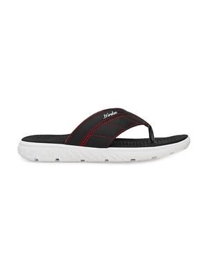 black faux leather toe separator slippers - 17461504 - Standard Image - 2