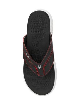 black faux leather toe separator slippers - 17461504 - Standard Image - 4