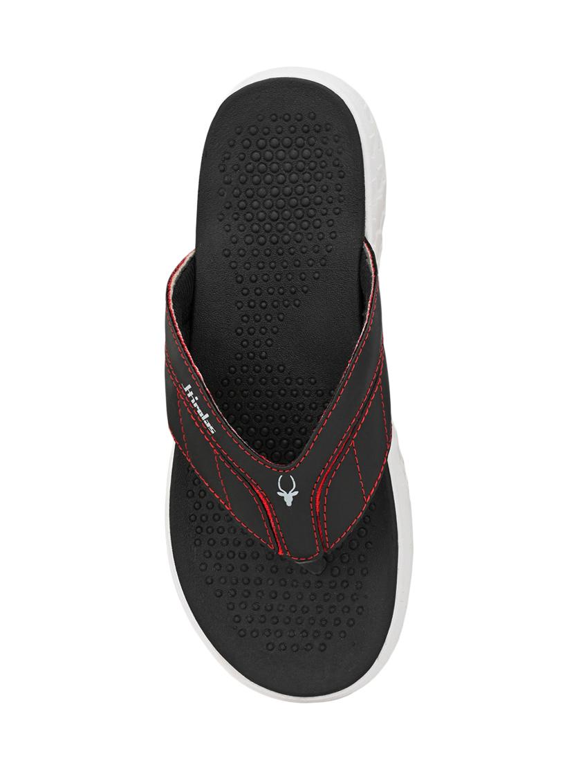 black faux leather toe separator slippers - 17461504 - Zoom Image - 4