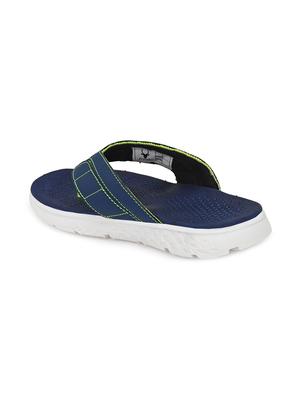 blue faux leather toe separator slippers - 17461505 - Standard Image - 3