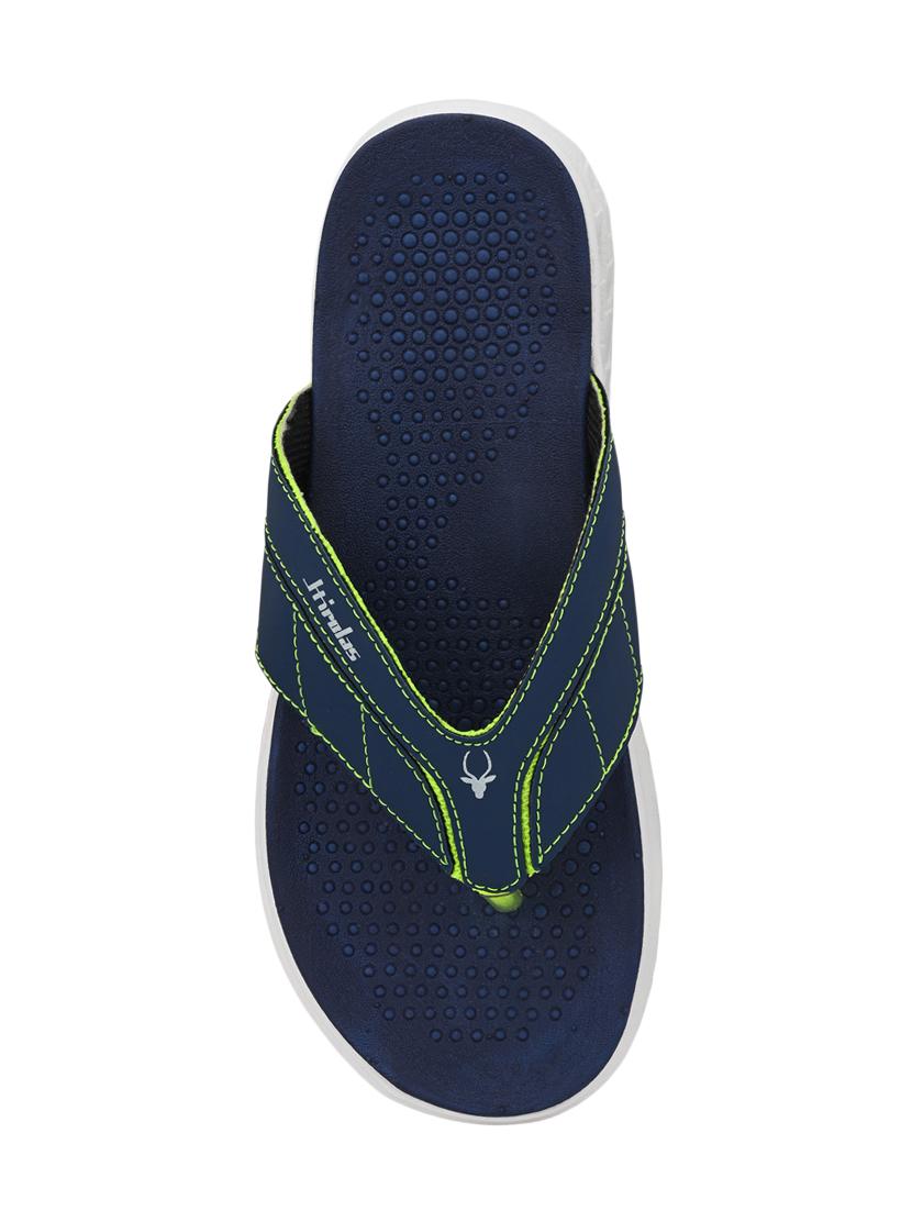 blue faux leather toe separator slippers - 17461505 - Zoom Image - 4