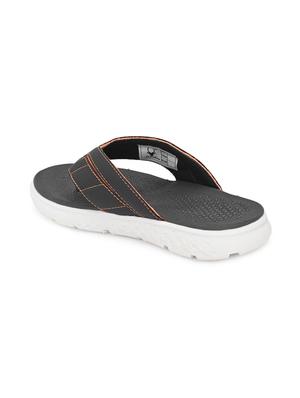 grey faux leather toe separator slippers - 17461507 - Standard Image - 3