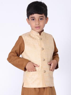 white silk blend nehru jacket - 17461767 - Standard Image - 2