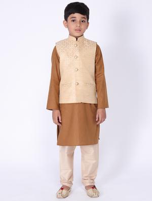 white silk blend nehru jacket - 17461767 - Standard Image - 4