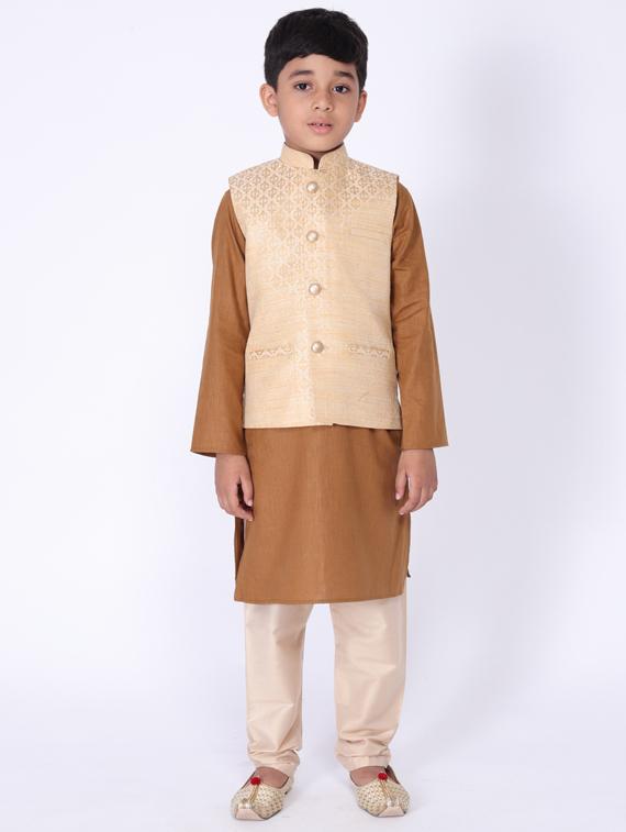 white silk blend nehru jacket - 17461767 - Zoom Image - 4