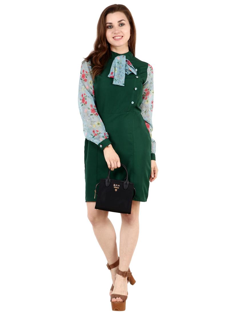 tie up neck sheath dress - 17461778 - Zoom Image - 4