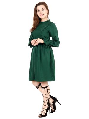 frill detail flared dress - 17461779 - Standard Image - 2