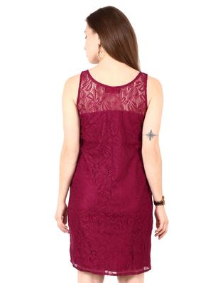 round neck a-line dress - 17461782 - Standard Image - 3