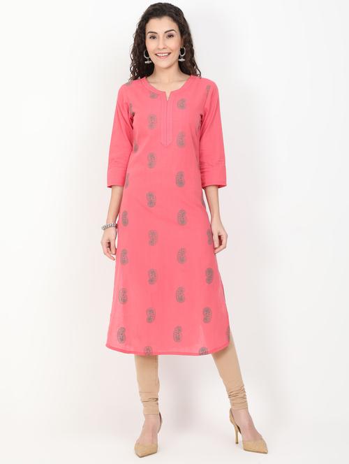paisley straight kurta - 17461785 - Standard Image - 1
