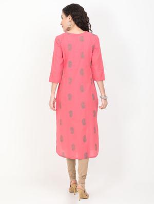 paisley straight kurta - 17461785 - Standard Image - 3