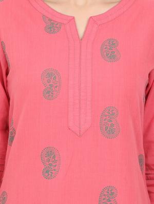 paisley straight kurta - 17461785 - Standard Image - 4