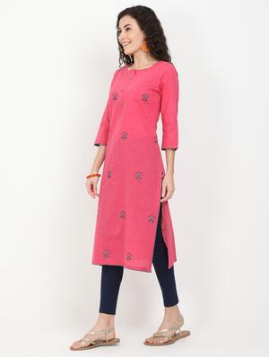 printed straight kurta - 17461793 - Standard Image - 2