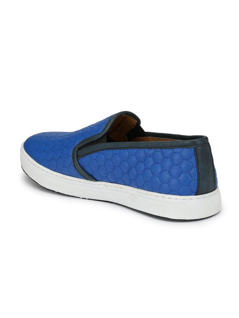 blue synthetic slip on shoes - 17461829 - Zoom Image - 3