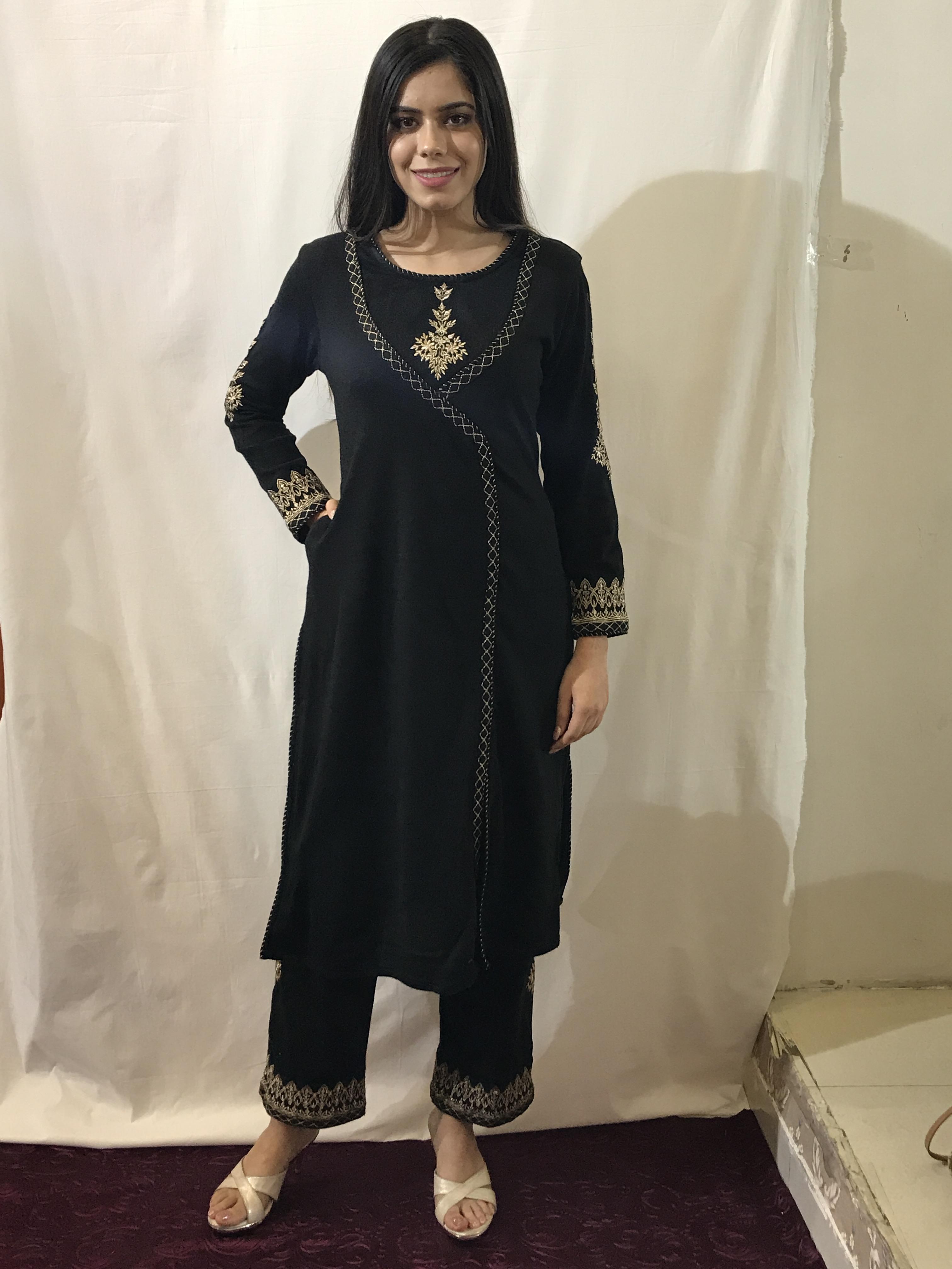 embroidered woolen kurta sets - 17461876 - Zoom Image - 1
