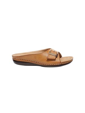 beige pu slip on sandals - 17461892 - Standard Image - 2