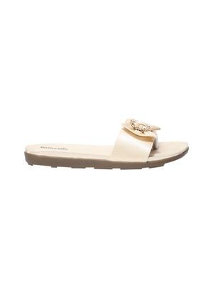 white pu slip on sandals - 17461895 - Standard Image - 2