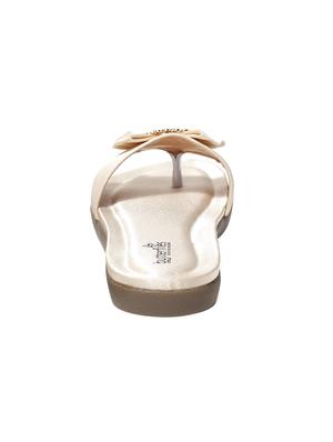 white pu slip on sandals - 17461895 - Standard Image - 3