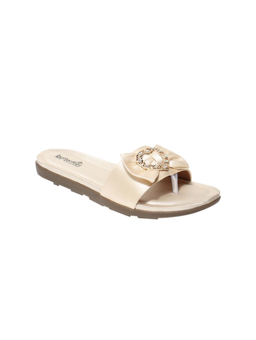 white pu slip on sandals - 17461895 - Zoom Image - 1