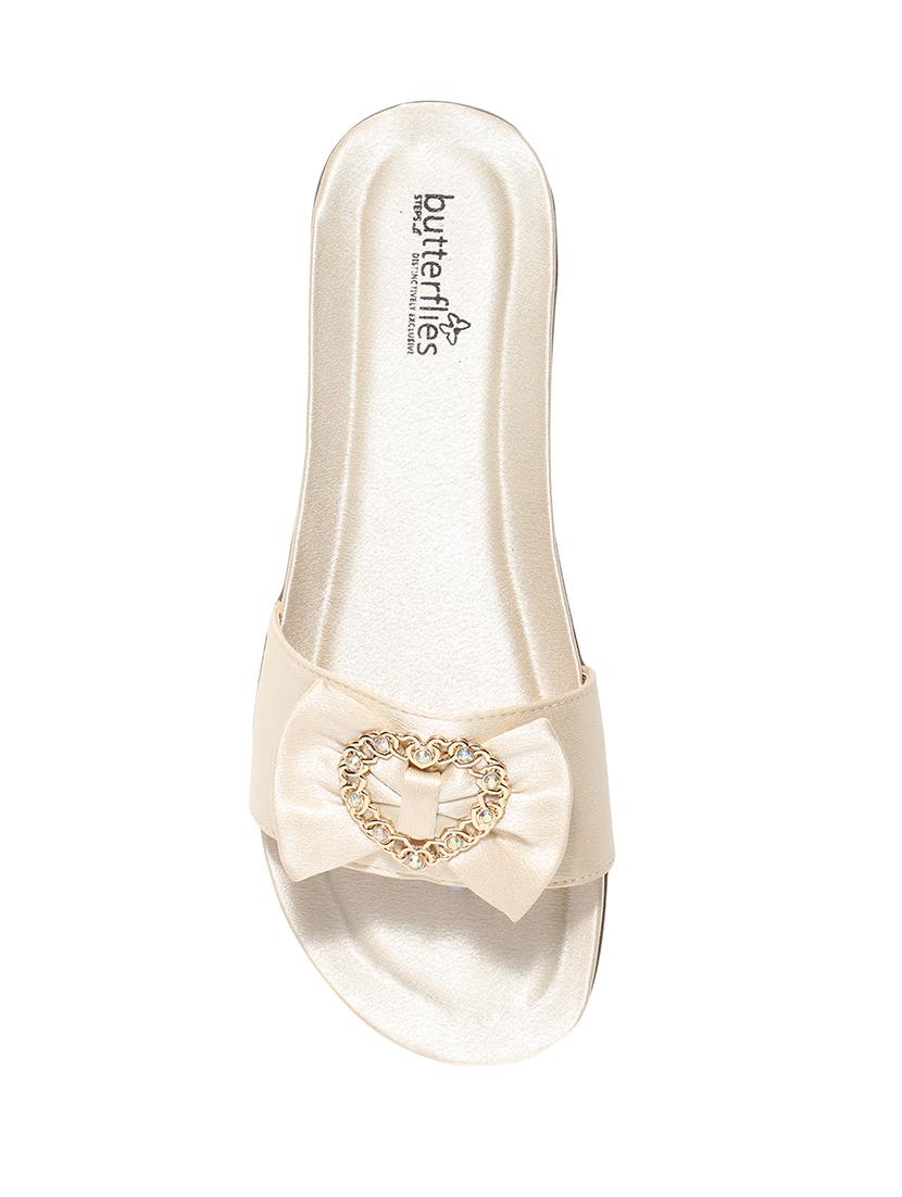 white pu slip on sandals - 17461895 - Zoom Image - 4