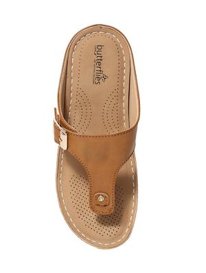 beige pu slip on sandals - 17461897 - Standard Image - 4
