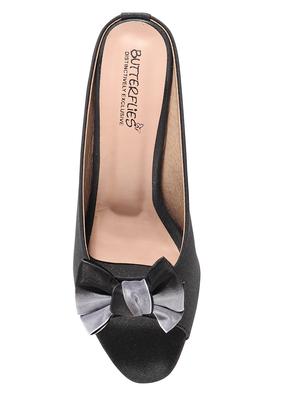 black pu slip on sandals - 17461901 - Standard Image - 4