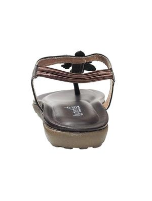 brown pu slip on sandals - 17461903 - Standard Image - 3