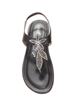 brown pu slip on sandals - 17461903 - Standard Image - 4