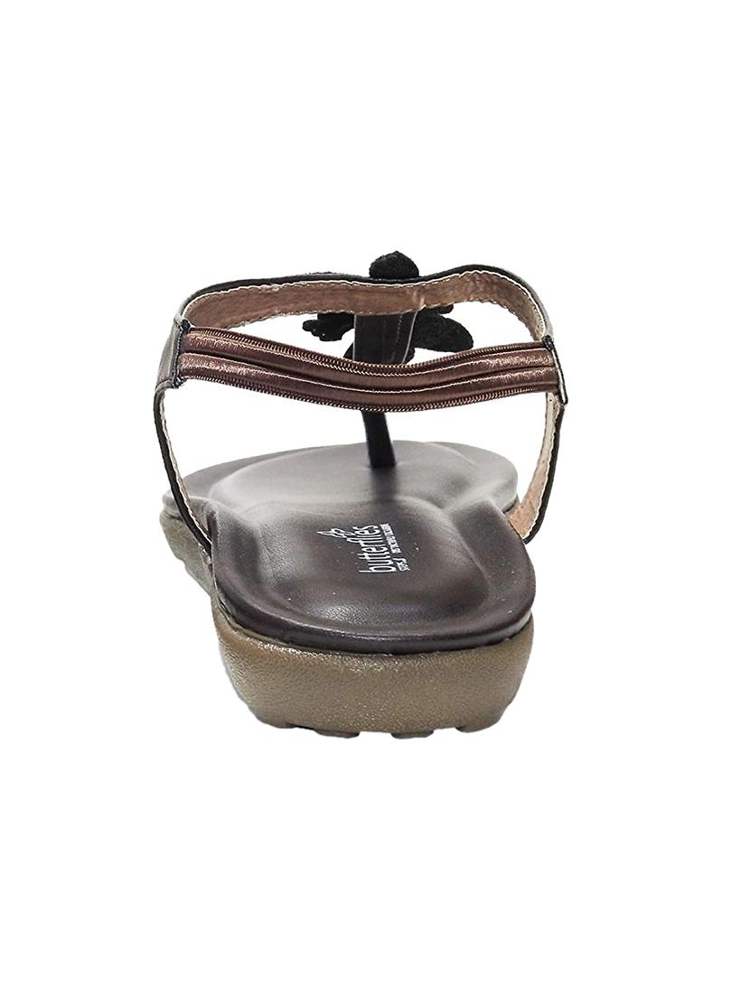 brown pu slip on sandals - 17461903 - Zoom Image - 3
