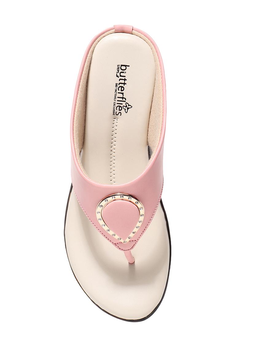 pink pu slip on sandals - 17461910 - Zoom Image - 4
