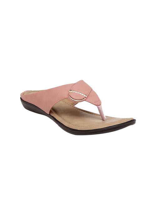 pink pu slip on sandals - 17461912 - Standard Image - 1