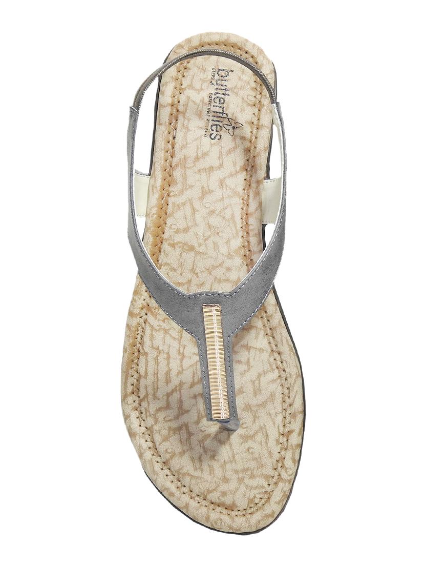 grey pu slip on sandals - 17461915 - Zoom Image - 4
