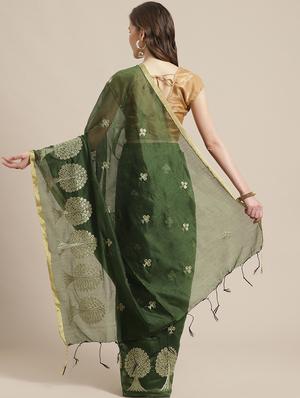 self design handloom saree with blouse - 17461989 - Standard Image - 2
