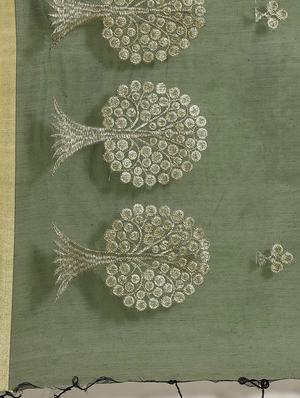 self design handloom saree with blouse - 17461989 - Standard Image - 4