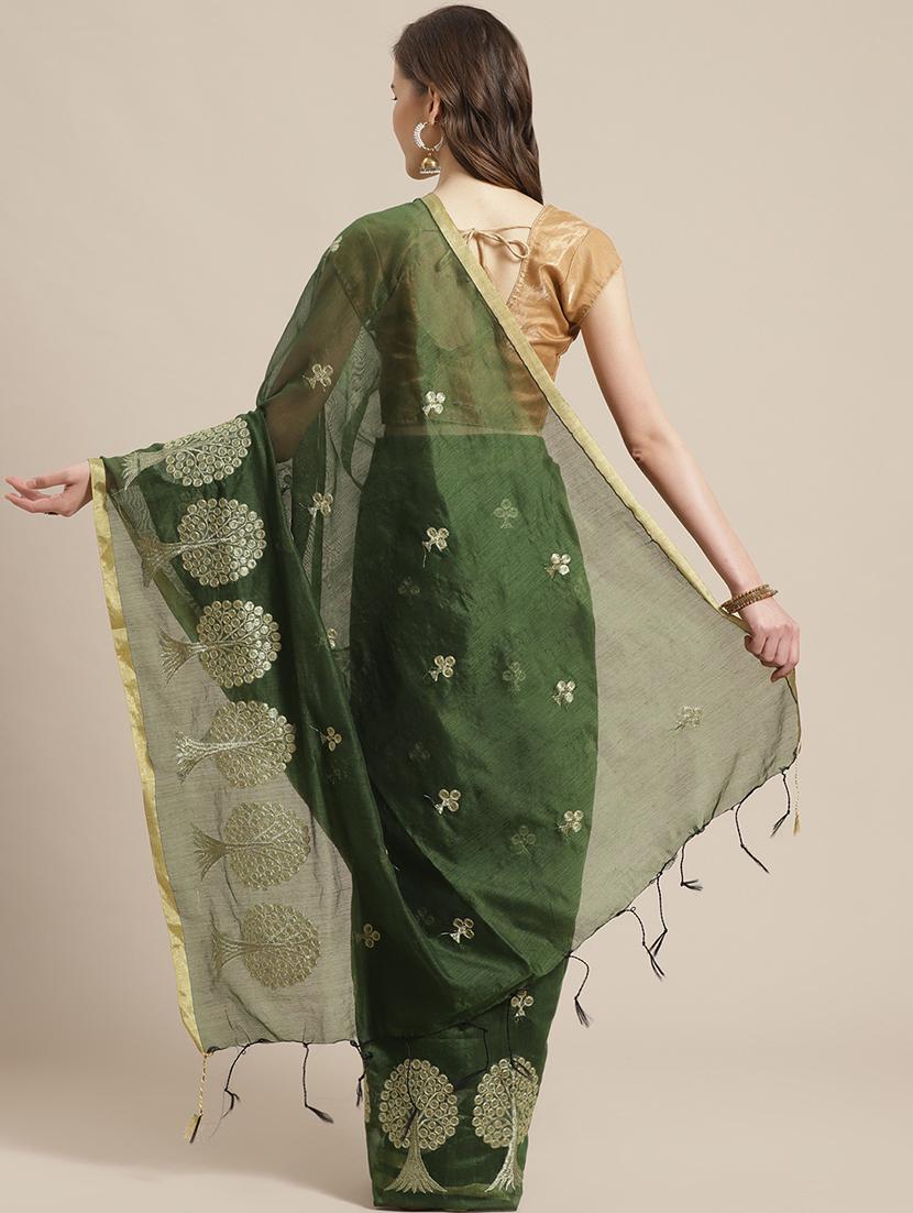 self design handloom saree with blouse - 17461989 - Zoom Image - 2