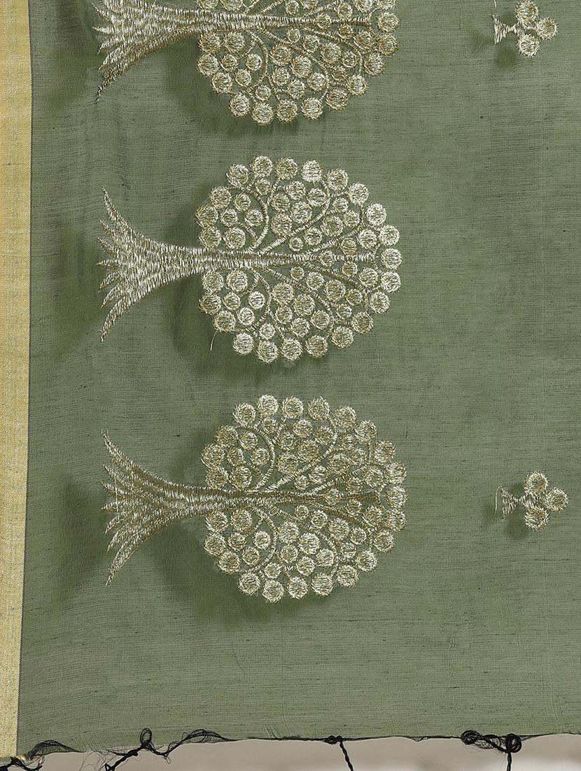 self design handloom saree with blouse - 17461989 - Zoom Image - 4