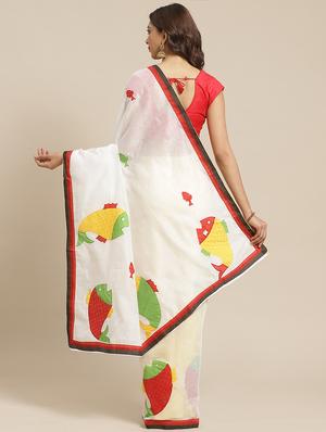 self design handloom saree with blouse - 17462010 - Standard Image - 2