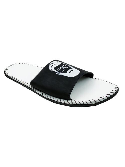 white synthetic & mesh slip on flip flops - 17462120 - Standard Image - 1