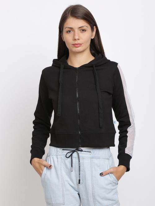hooded neck fleece sweatshirt - 17462164 - Standard Image - 1